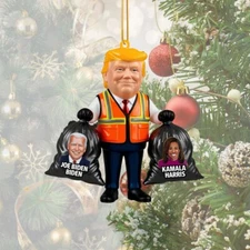 Garbage Trump Ornament, Trump Won Ornament, Donald Trump Christmas Ornament