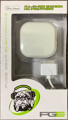 PGE Pugs Gear Electronics All-in-One Charger Wall or Car for iPod/iPhone/iPad