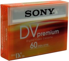 Sony DVM60PRL Premium Digital MiniDV Tape 60 Minute SP 90 Videocassette Tape