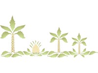 Pineapple Palm Tree Stencil - (size 20.5w X 9h) Reusable Wall Stencils For Pa... on sale Pineapple Palm Tree Stencil - (size 20.5w X 9h) Reusable Wall Stencils For Pa... on sale