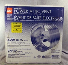 GAF MasterFlow EGV6 Power Attic Vent attics up to 3000 sq.ft. 1600 CFM Air Flow