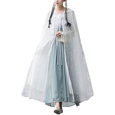 Unisex Chinese Traditional Hanfu Costume Ancient Swordsman Wrap Front Fit Top