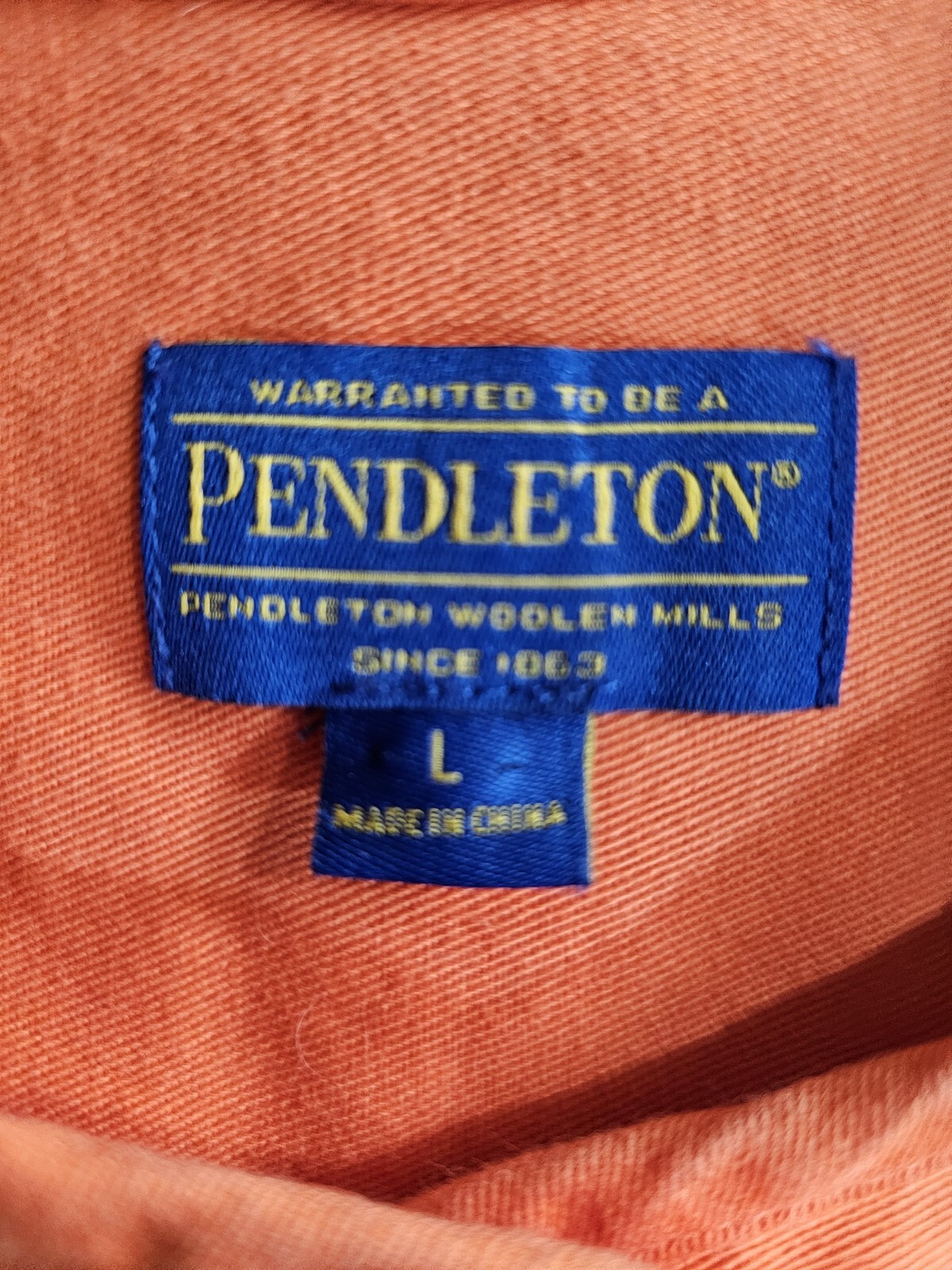 Pendleton Classic Denim Button Up Jacket Tangerin… - image 4