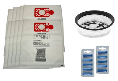 10 x Vacuum Bags & 11'' Filter for Numatic 160 Cordless Series Henry Hetty