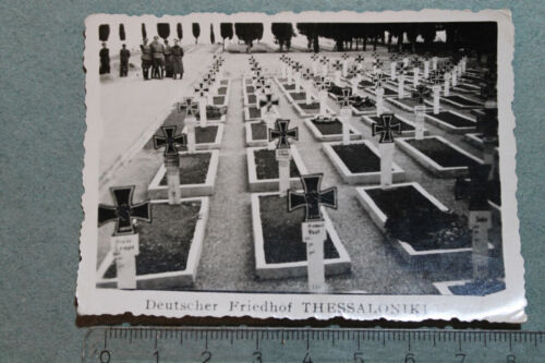 Foto Photo JA WW2 WK2 Deutscher Friedhof Wehrmacht Thessaloniki Griechenland - Bild 1 von 2