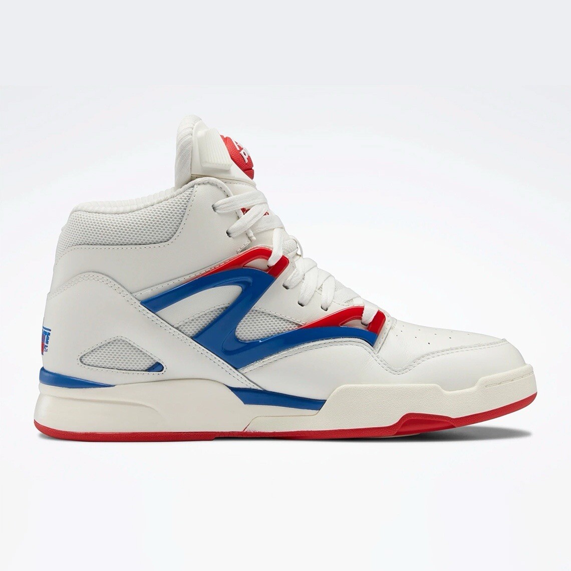 Reebok Pump Omni Zone II Basketball Shoe White Blue Red