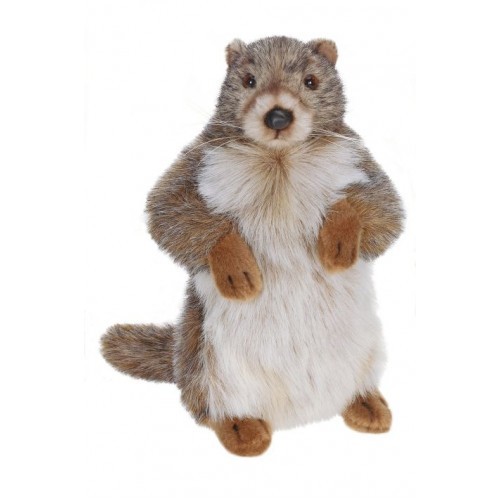 Hansa Plush Animal Stuffed Toy Realistic Crafted Marmot Groundhog Mom
