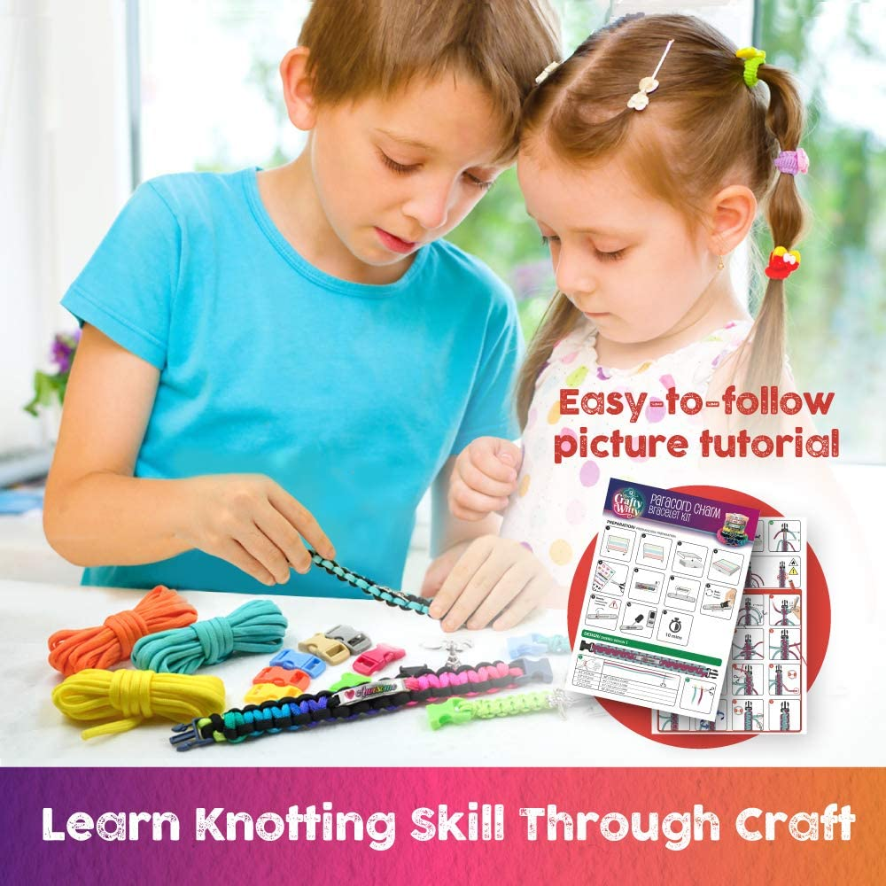 Paracord Bracelet Making Kit with Charms Art & Craft for Girls Age 8