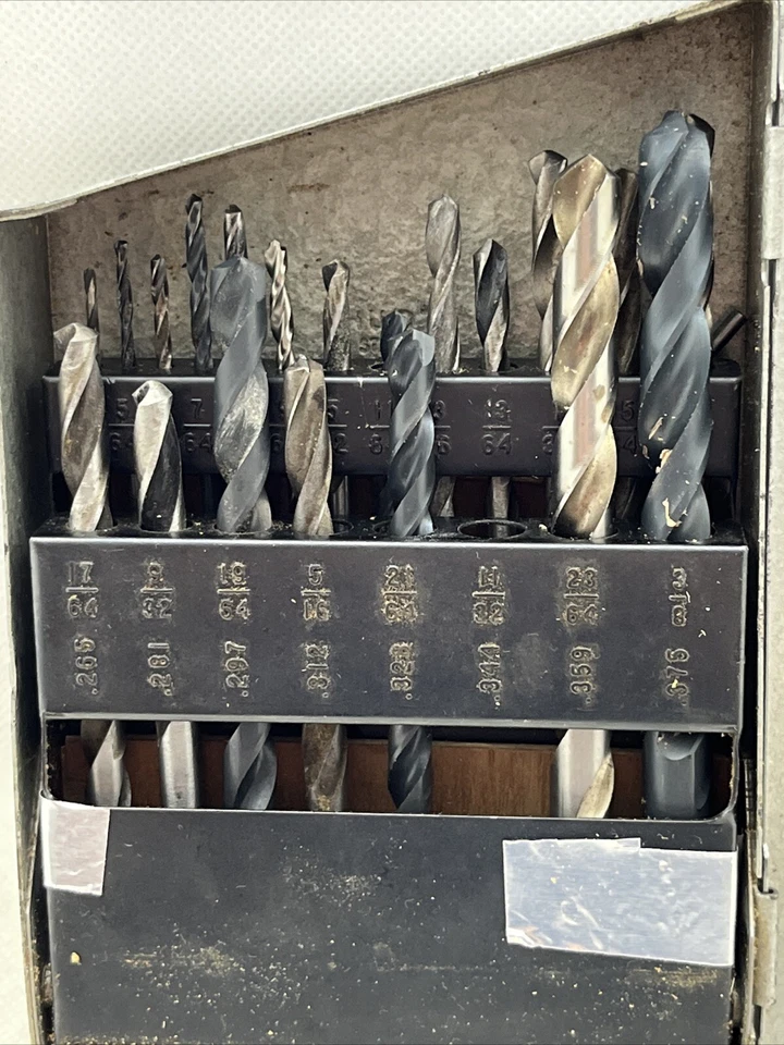 佛蒙特州美国 29 件金属钻头指数套装 1/16 英寸至 1/2 英寸 1/64 缺少 1 位 — 第 2/4 张图片
