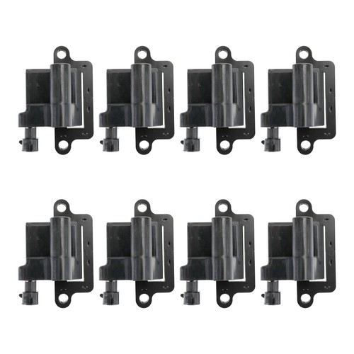 8 Pack Square Ignition Coil & Spark Plug Wire For Chevy GMC 4.8L 5.3L 8.1L 6.0L - Picture 3 of 12