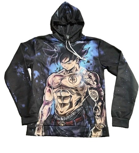 Sweat-shirt à col rond 100% coton imprimé Dragon Ball Goku