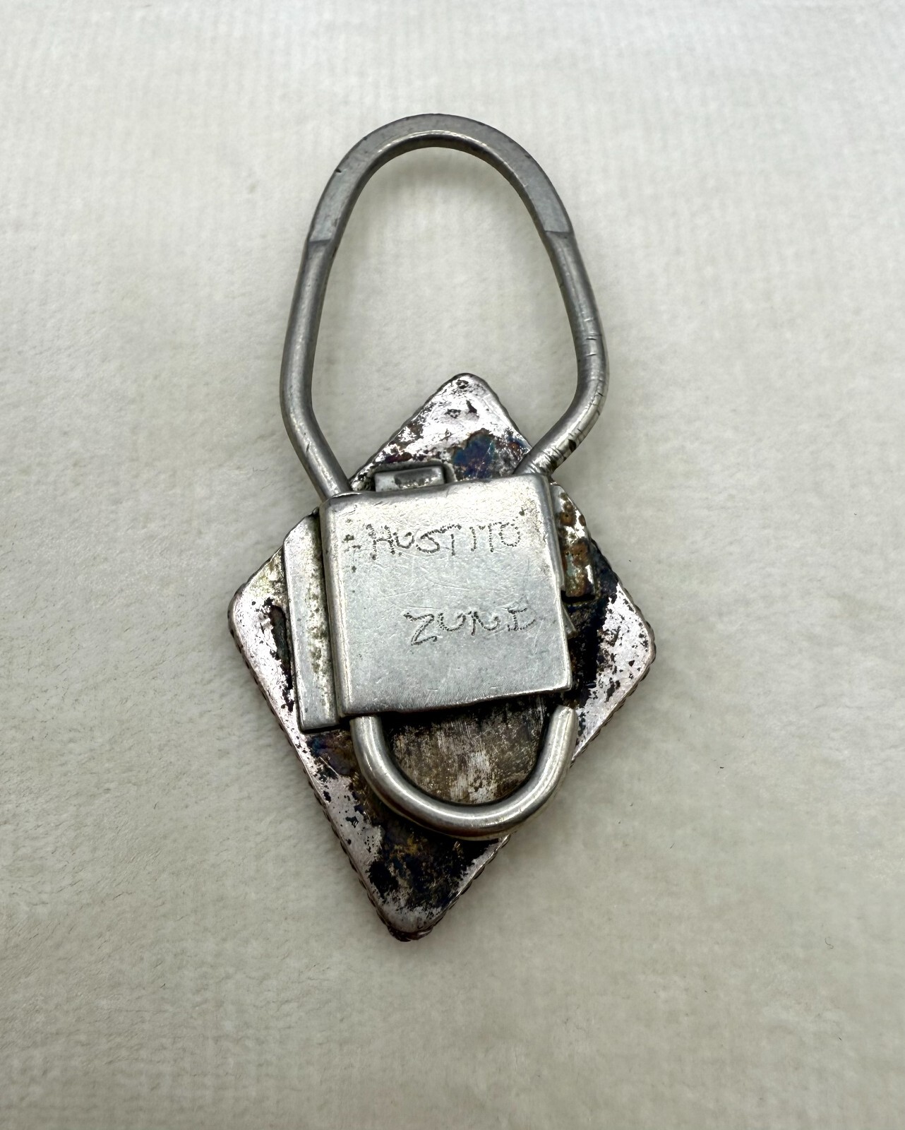 Sterling Silver Inlay Key Chain - image 2