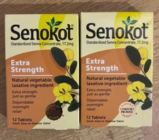 Senokot extra strength-24 count Natural vegetable laxative (Exp: 8/26)