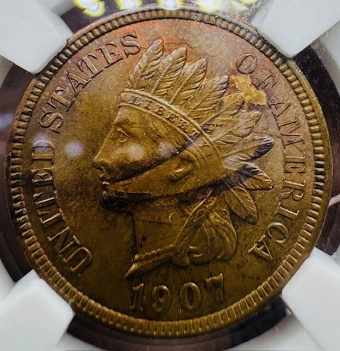 1907 Indian Head Small Cent NGC MS63 BN