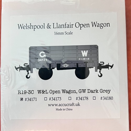 16mm Scale Accuraft UK Welshpool and Llanfair Open Wagon - GWR Grey No.34171 | Condition: New