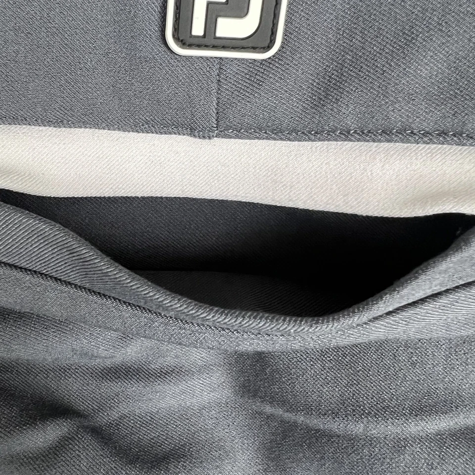 FJ Footjoy Golf Pants grey lightweight trousers Mens W36 L32 polyester spandex - image 4 of 4