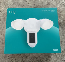 Ring Floodlight Cam Wired Plus Motion-Activated Camera 1080p White Brand New