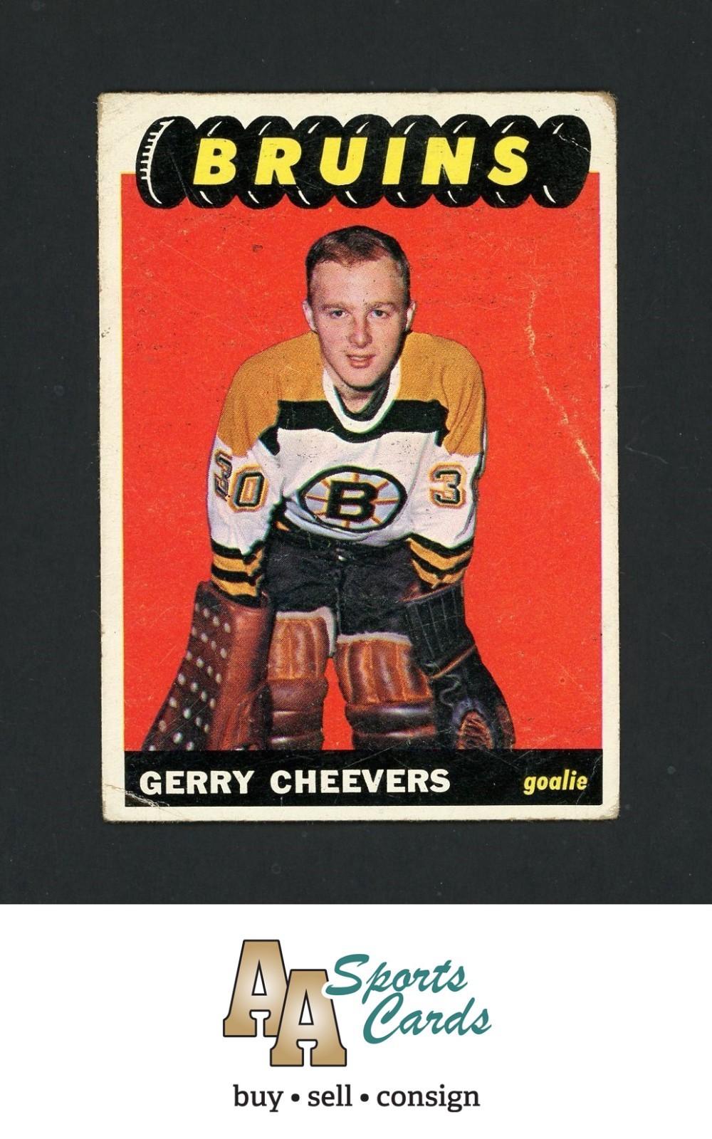 1965-66 TOPPS HOCKEY #31 GERRY CHEEVERS RC ROOKIE CARD