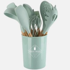 Silicone Kitchen Utensil Set Heat Resistant Kitchen Cookware Gadget Tools 12-Pcs