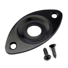 Guitar Jack Socket Plate Curved Recessed Oval Football Style Output Jack