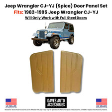 Jeep Wrangler Yj Cj Spice Door Panel Kit 82-95 Full Doors Left Right Jeep Wrangler Yj Cj Spice Door Panel Kit 82-95 Full Doors Left Right