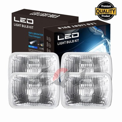 4PCS ''6000k LED Headlights Hi/Lo Sealed Beam For ISUZU IMPULSE 1988-1989