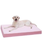 Orthopedic Dog Bed 35x22 for Large Dogs Waterproof Washable EggCrate Foam Pink