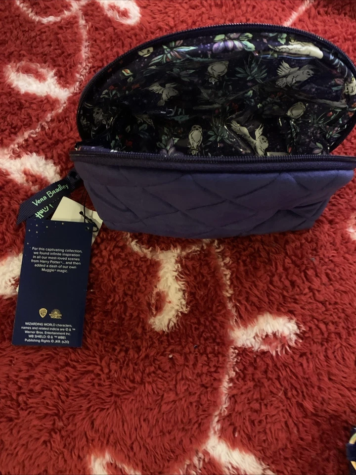 Vera Bradley Harry Potter Almeja Cosmética Terciopelo Bosque Prohibido Hedwig Owl Foto 4 de 4