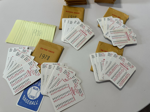 Cartes APBA Baseball – Saison 1975 – Jamais Jouées – Excellent état