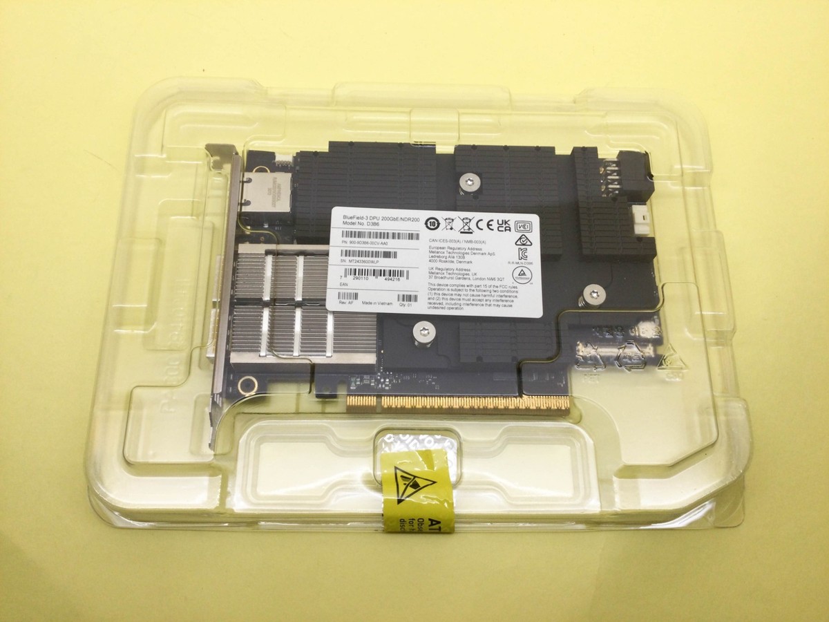 Nvidia BlueField-3 D3B6 DPU 200GbE PCIe 5.0 x16 2-Ports Card 900