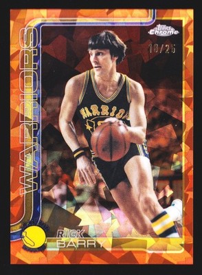 2025-26 Topps Chrome Update Sapphire #150 Rick Barry Orange Refractor 18/25