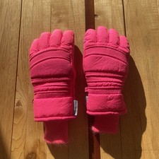 Vintage 90s Hot Fingers Desert Dri Pink Youth Large Ski Gloves