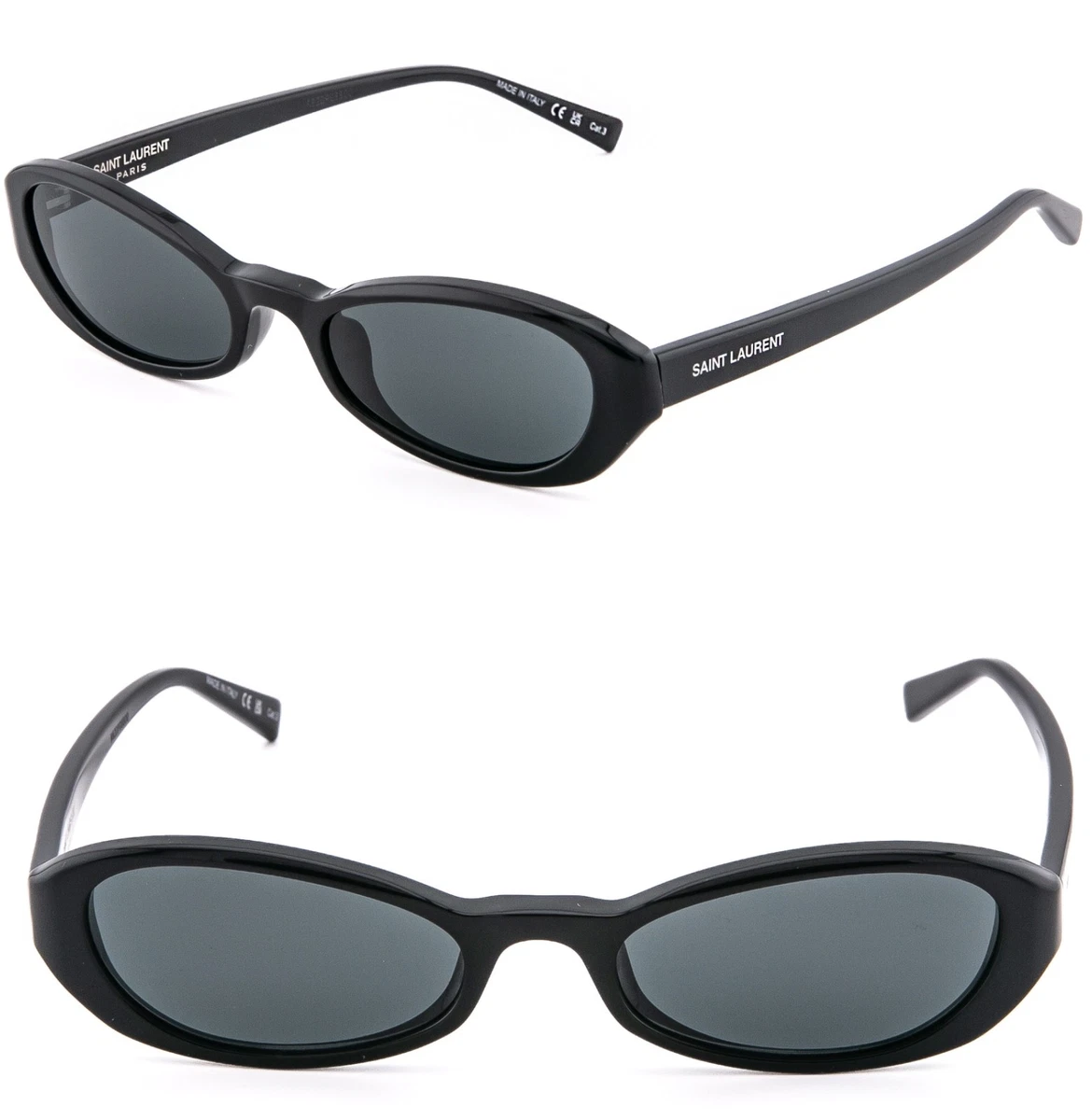 Saint Laurent Black Oval Sunglasses for Women for sale | eBay display picture 1