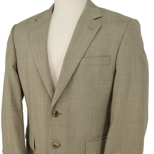 Manteau de sport homme Jos A Bank 38S beige laine cachemire doublé GlenPlaid veste blazer - Photo 18/18