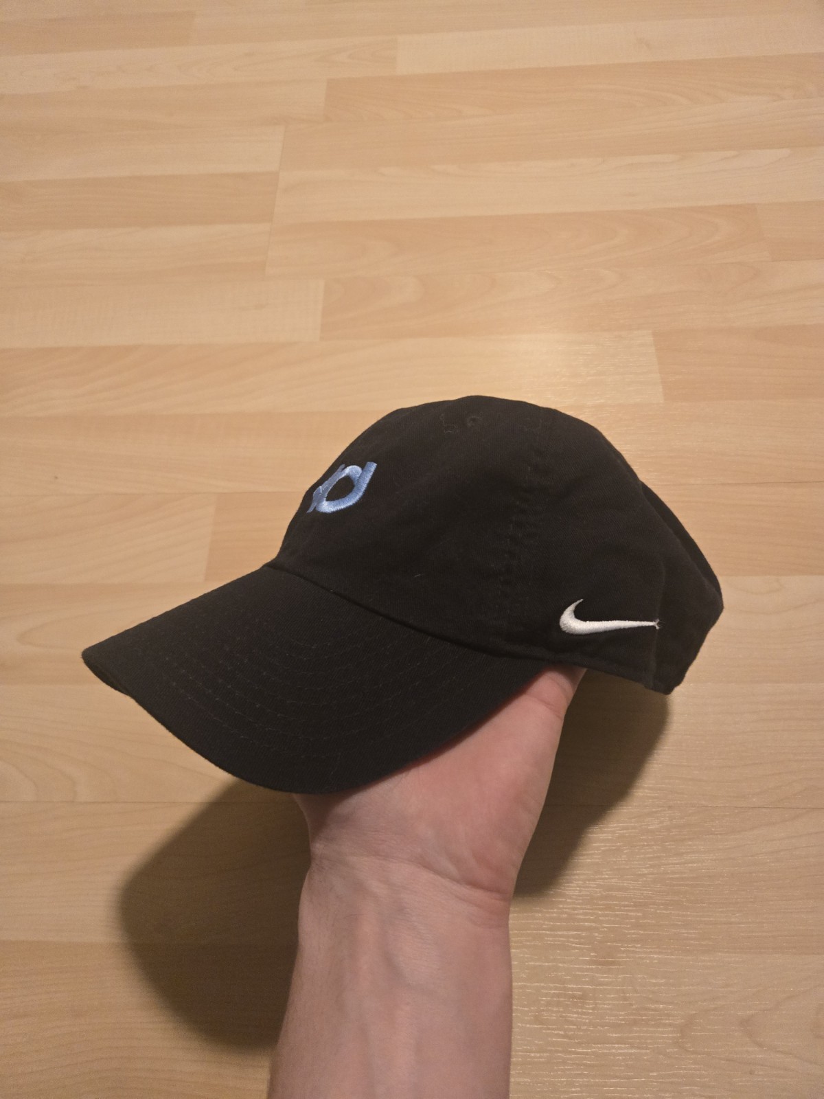  KEVIN DURANT Strapback NIKE Center Swoosh KD Hat Cap Black And Blue  thumbnail 2