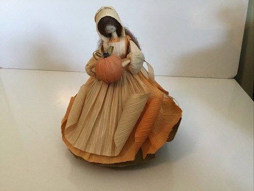 Muñeca de colección Nan's Corn Husk otoño naranja calabaza Halloween cosecha 7" 1985 con etiqueta - Imagen 9 de 9