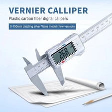 Digital Vernier Caliper Micrometer Gauge 6" 150mm Steel Accurate Measuring Tool