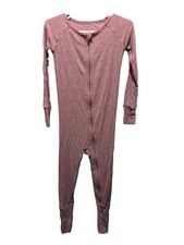 Little Sleepies Solid Purple Cotton Knit Zip Coverall One-Piece 3T