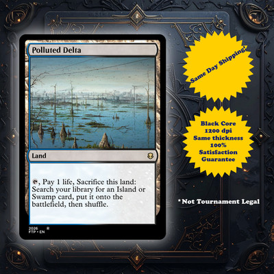 Polluted Delta - High Quality Custom Art Playtest card for MTG - Commander EDH