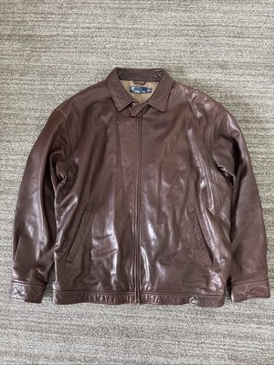 Vintage Polo Ralph Lauren Lambskin Leather Jacket XL Zip Lined