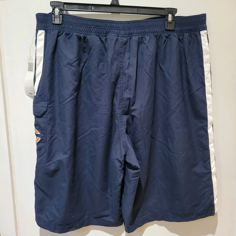 Mens Chicago Bears Swim Trunks Size XXL Blue Nwt Tie Elastic Waist  - Image 2 of 4