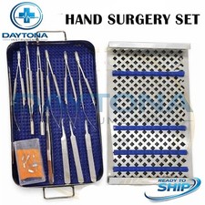 Hand surgery basic set of micro surgical instruments with case