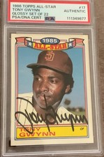 See Descrip.. Pop 4!! 🔥 1986 Topps All-Star Tony Gwynn Signed #17 PSA Auth Auto