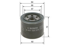 BOSCH Ölfilter 0 451 103 316 Anschraubfilter Hauptstromfiltration für KIA MAZDA