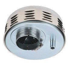 1956-1979 Vw Beetle-thing Round Chrome Air Cleaner Louvered 5.5in Stock Carbs