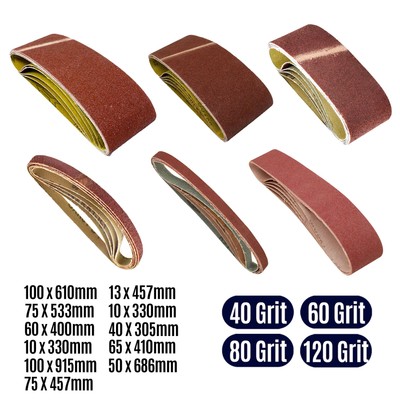 Sanding Belts Power File Belt Sander All Sizes Grits Coarse Fine