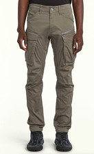 G-Star RAW Men's Rovic Zip 3D Tapered Pants in GS Grey Micro Twill, Size W32/L34