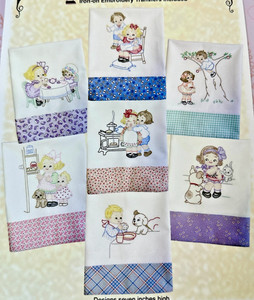 Yesterdays Charm Kitchen Grace Iron On Embroidery Transfer Pattern Children
