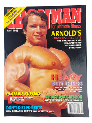 Ironman Magazine Ultimate Fitness April 1993 Arnold Schwarzenegger Cover