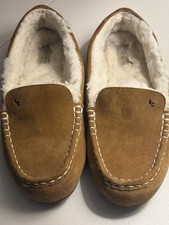 Koolaburra by UGG Lezly Slippers Chestnut Suede Shearling Lined Women s Size 10